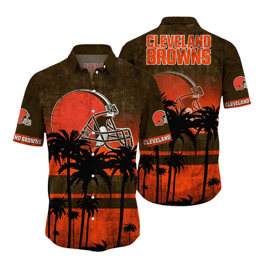 Cleveland Browns Hawaii Shirt Short Style Hot Trending Summer, NFL Hawaiian Shirt Moonbestprint