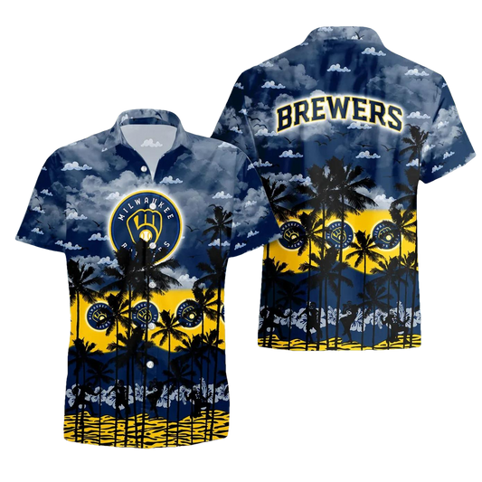 Milwaukee Brewers Hawaiian Shirt Trending Summer, MLB Hawaiian Shirt Moonbestprint