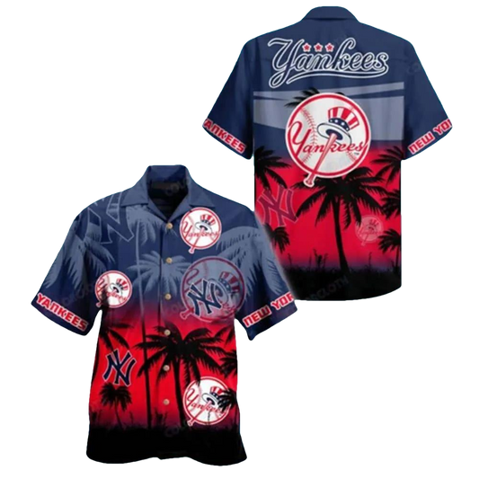 MLB New York Yankees Hawaiian Shirt, Hawaiian Hankees Shirt For Men Moonbestprint