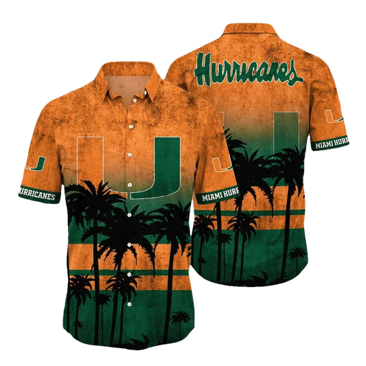 Miami Hurricanes Aloha Hawaiian Shirt, NCAA Hawaiian Shirt Moonbestprint