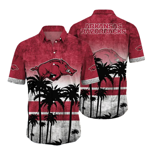 Arkansas Razorbacks Aloha Hawaiian Shirt, NCAA Hawaiian Shirt Moonbestprint