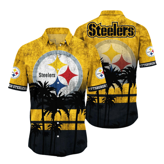 Pittsburgh Steelers Hawaii Shirt Short Style Hot Trending Summer, NFL Hawaiian Shirt Moonbestprint