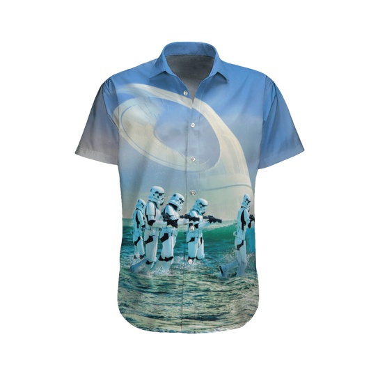 Stormtroopers On Beach Hawaii Shirt - Moonbestprint