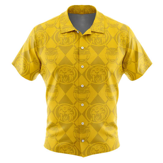 Yellow Ranger Pattern Power Rangers Hawaiian Shirt - Moonbestprint