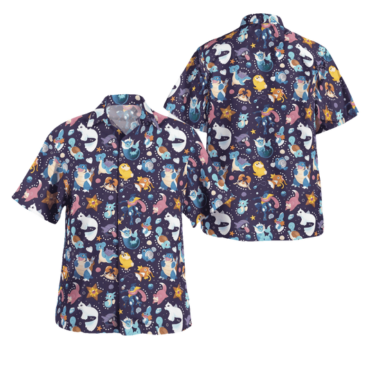 Water Type Pokemon Hawaiian Shirt - Moonbestprint