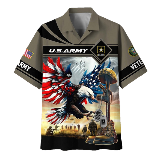 US Veterans Hawaiian Shirt - Moonbestprint