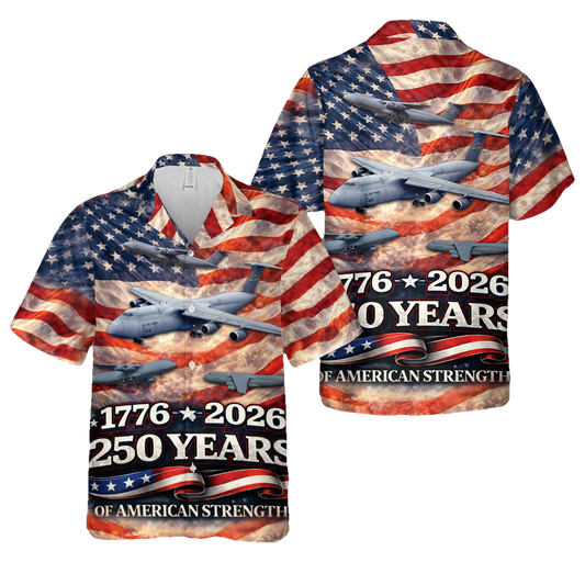 US Air Force America 250 1776-2026 Patriotic Hawaiian Shirt - Moonbestprint