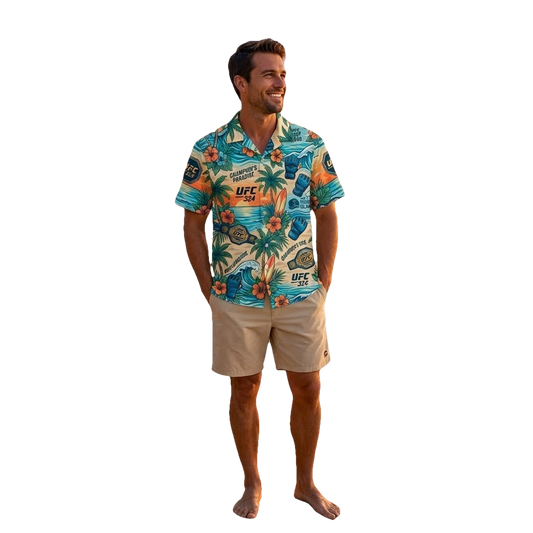 UFC 324 Fight Island Champion’s Paradise Hawaiian Shirt - Moonbestprint
