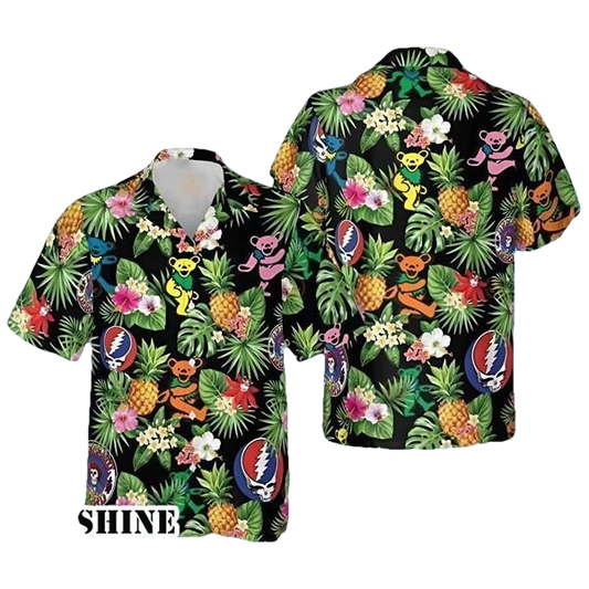 Tropical Fruit Grateful Dead Rock Band All Printed Hawaiian Shirt - Moonbestprint