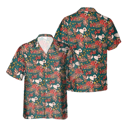 Tropical Floral Pokemon Hawaiian Shirt - Moonbestprint