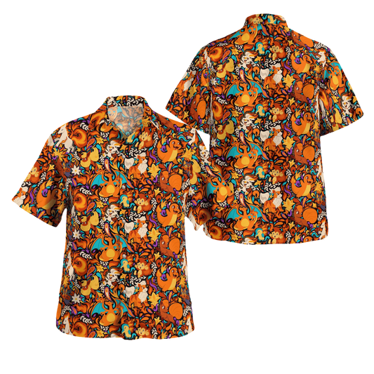 Tropical Fire Pokemon Hawaiian Shirt - Moonbestprint