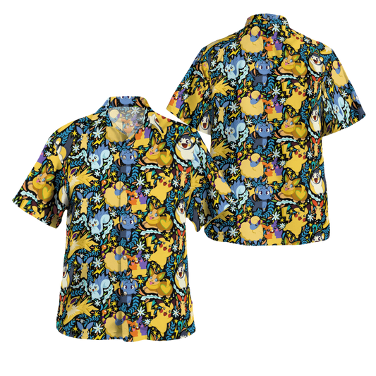 Tropical Electricity Pokemon Hawaiian Shirt - Moonbestprint