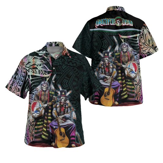 Tribal Jam Session Grateful Dead Hawaiian Shirt - Moonbestprint