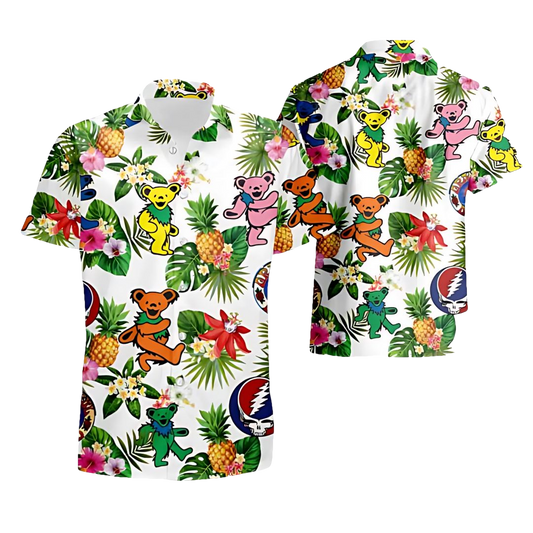 The Grateful Dead Rock Band Full Printed Hawaiian Shirt - Moonbestprint