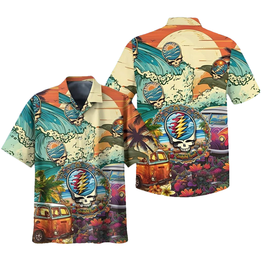 Sunset Surf Grateful Dead Hawaiian Shirt - Moonbestprint