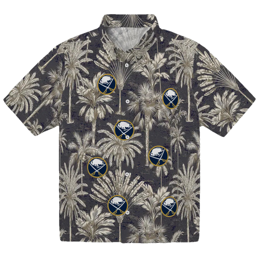 Buffalo Sabres Hawaiian Shirt - Vintage Palm Tree - Moonbestprint