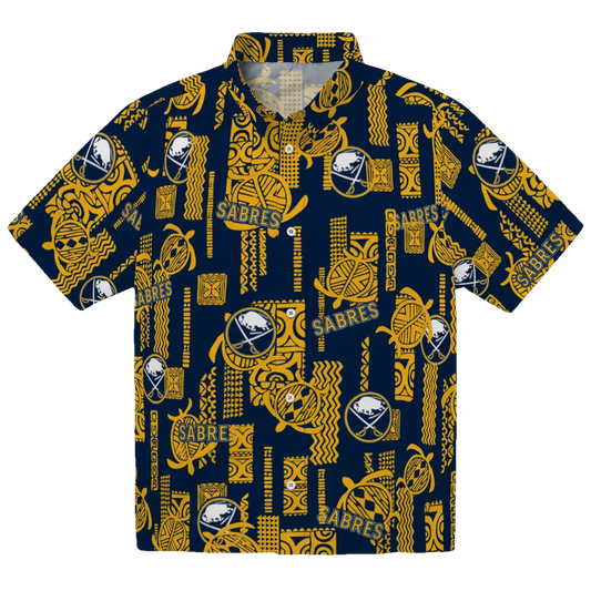Buffalo Sabres Hawaiian Shirt - Turtle Lines - Moonbestprint