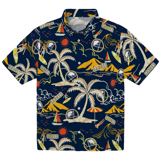 Buffalo Sabres Hawaiian Shirt - Palm Tree Island - Moonbestprint