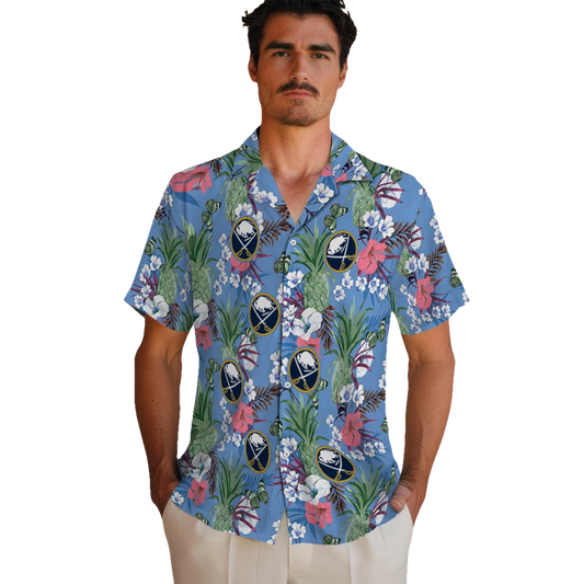 Buffalo Sabres Hawaiian Shirt - Pineapple Bouquet - Moonbestprint