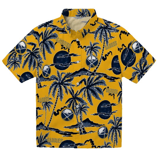 Buffalo Sabres Hawaiian Shirt - Palm Sunset - Moonbestprint