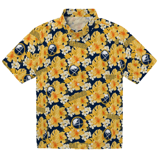 Buffalo Sabres Hawaiian Shirt - Hibiscus Tropics - Moonbestprint