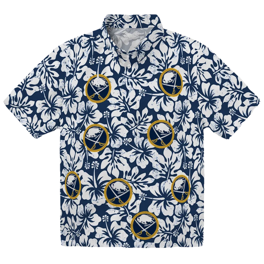 Buffalo Sabres Hawaiian Shirt - Hibiscus Motif - Moonbestprint