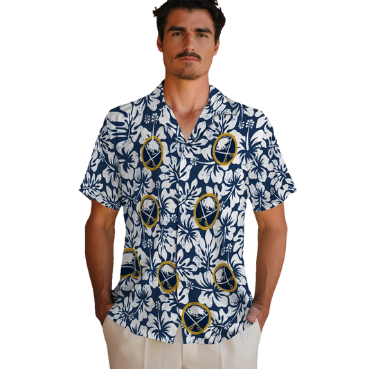 Buffalo Sabres Hawaiian Shirt - Hibiscus Motif - Moonbestprint