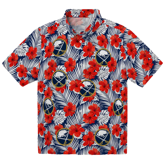 Buffalo Sabres Hawaiian Shirt - Hibiscus Fiesta - Moonbestprint