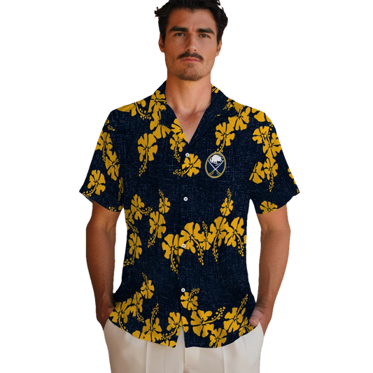 Buffalo Sabres Hawaiian Shirt - 50th State Flower - Moonbestprint