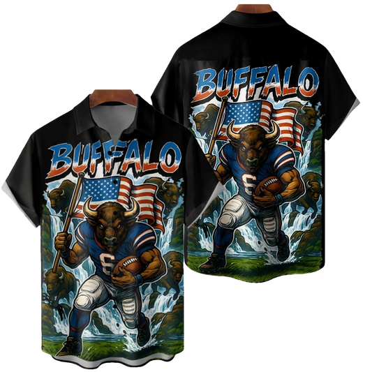 Buffalo Bills Cow Chest Hawaiian Shirt - Moonbestprint