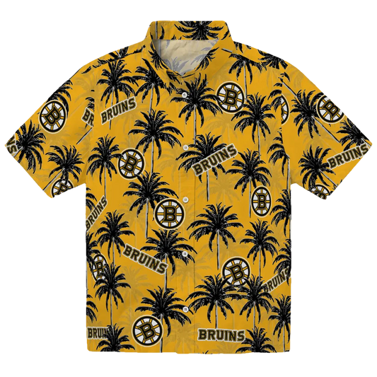 Boston Bruins Hawaiian Shirt - Palm Tree Motif - Moonbestprint