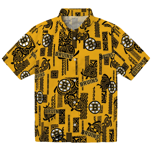 Boston Bruins Hawaiian Shirt - Turtle Lines - Moonbestprint