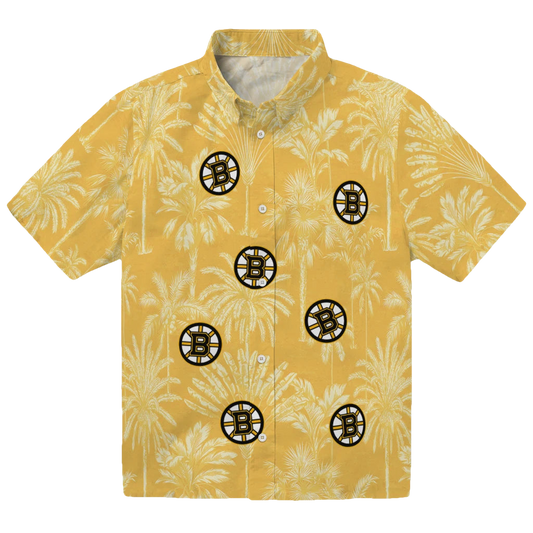Boston Bruins Hawaiian Shirt - Vintage Palm Tree - Moonbestprint