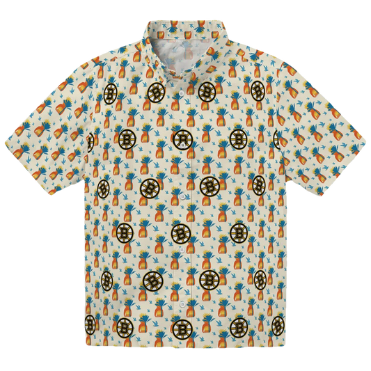 Boston Bruins Hawaiian Shirt - Pineapple Delight - Moonbestprint