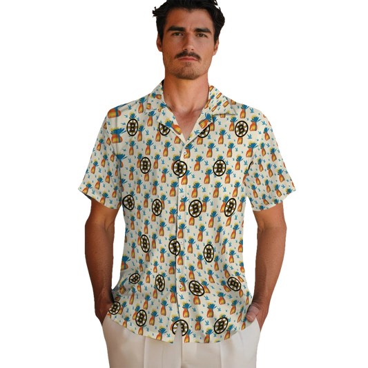 Boston Bruins Hawaiian Shirt - Pineapple Delight - Moonbestprint