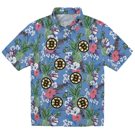 Boston Bruins Hawaiian Shirt - Pineapple Bouquet - Moonbestprint