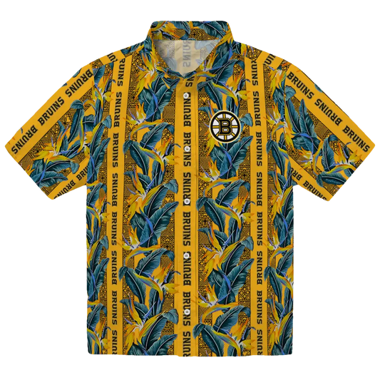 Boston Bruins Hawaiian Shirt - Paradise Vines - Moonbestprint