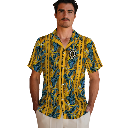 Boston Bruins Hawaiian Shirt - Paradise Vines - Moonbestprint