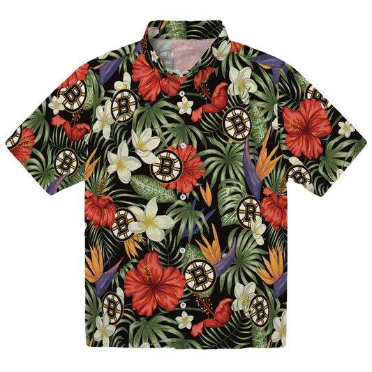 Boston Bruins Hawaiian Shirt - Hawaii Floral Hibiscus - Moonbestprint