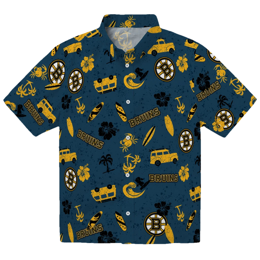 Boston Bruins Hawaiian Shirt - Beach Vibe - Moonbestprint