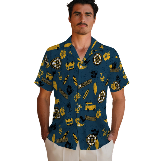 Boston Bruins Hawaiian Shirt - Beach Vibe - Moonbestprint