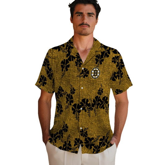 Boston Bruins Hawaiian Shirt - 50th State Flower - Moonbestprint