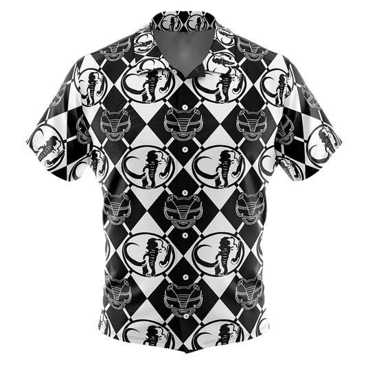 Black Ranger Pattern Power Rangers Hawaiian Shirt - Moonbestprint