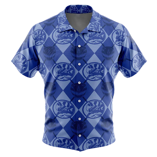 Blue Ranger Pattern Power Rangers Hawaiian Shirt - Moonbestprint