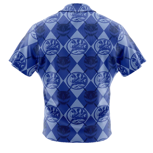 Blue Ranger Pattern Power Rangers Hawaiian Shirt - Moonbestprint