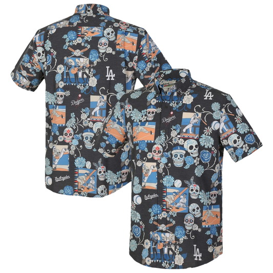 Black Los Angeles Dodgers Hawaiian Shirt - Moonbestprint