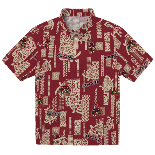 Arizona Coyotes Hawaiian Shirt - Turtle Lines - Moonbestprint