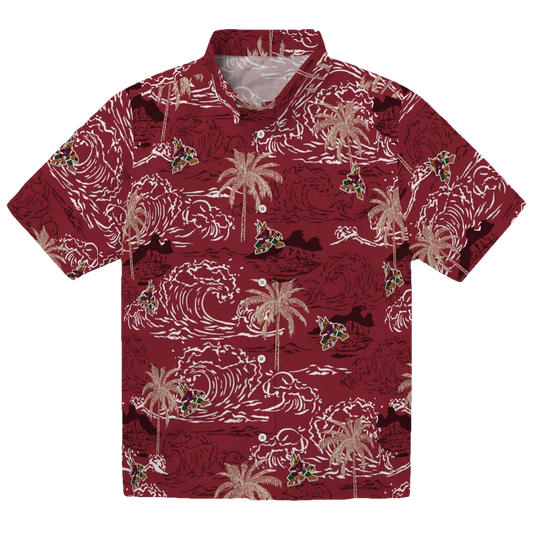 Arizona Coyotes Hawaiian Shirt - Wave Palm - Moonbestprint