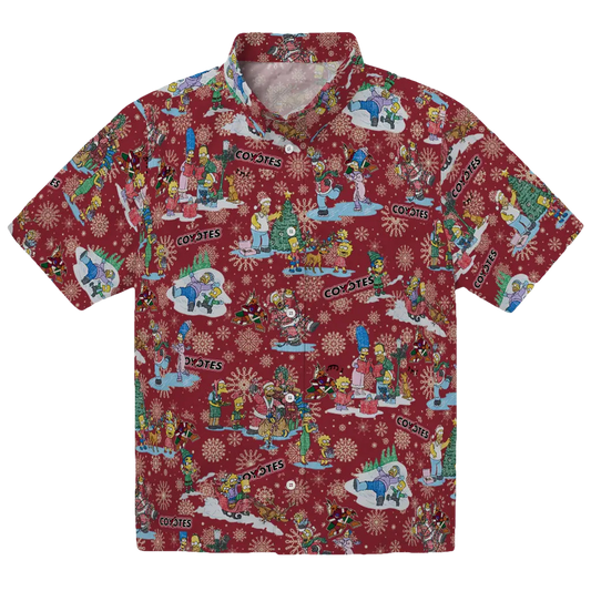 Arizona Coyotes Hawaiian Shirt - Simpsons Christmas - Moonbestprint