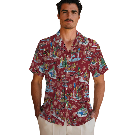Arizona Coyotes Hawaiian Shirt - Simpsons Christmas - Moonbestprint